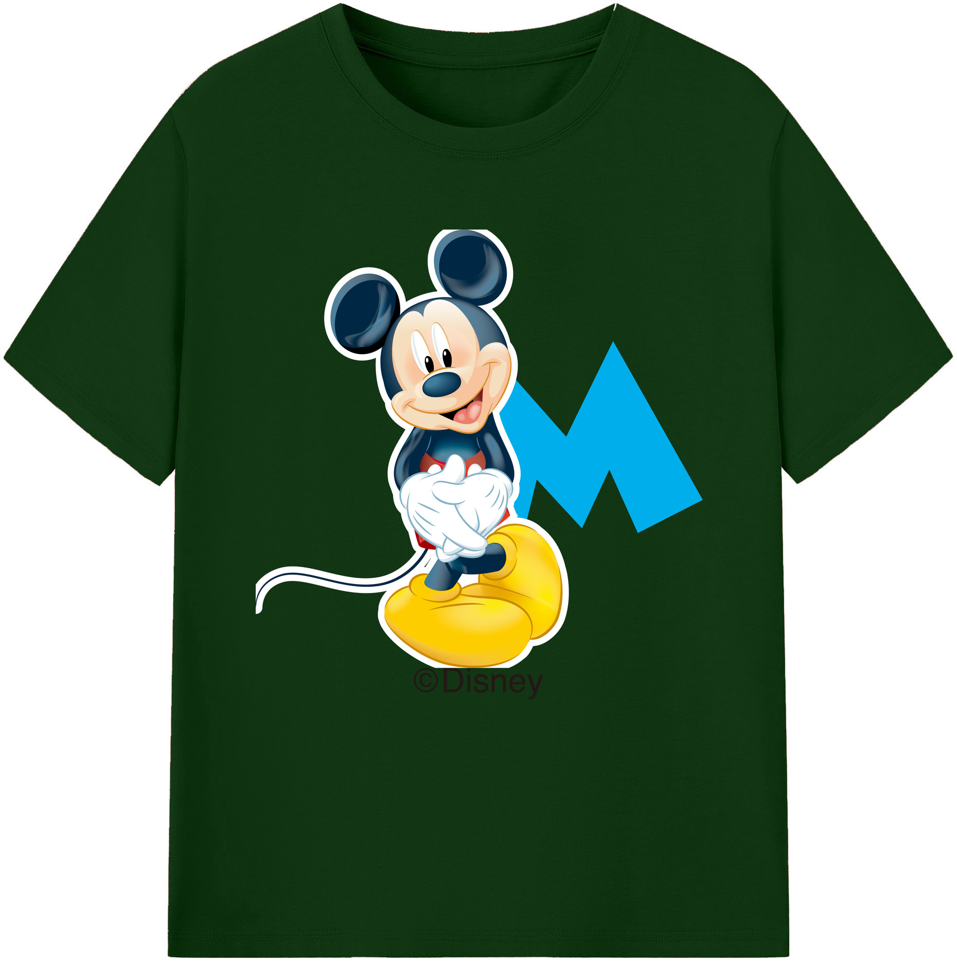 （画像用） ミッキーマウス Mickey Mouse 綿100％半袖Tシャツ（フロントプリント）